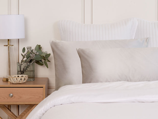 MULBERRY SILK PILLOW CASE TWIN PACK - SIZE: 51X76CM - SILVER-1889884797703163905
