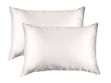 MULBERRY SILK PILLOW CASE TWIN PACK - SIZE: 51X76CM - SILVER-1889884797703163904