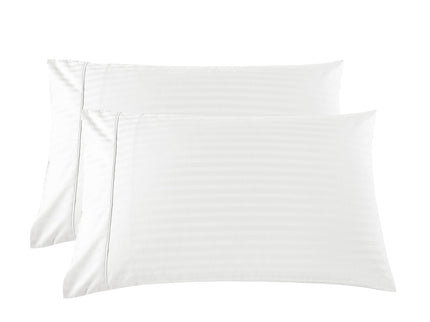 KENSINGTON 1200TC COTTON SHEET SET IN STRIPE-DOUBLE - WHITE-1889884832411029508