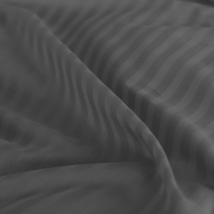 KENSINGTON 1200TC COTTON SHEET SET IN STRIPE-DOUBLE - CHARCOAL-1951134849830096902