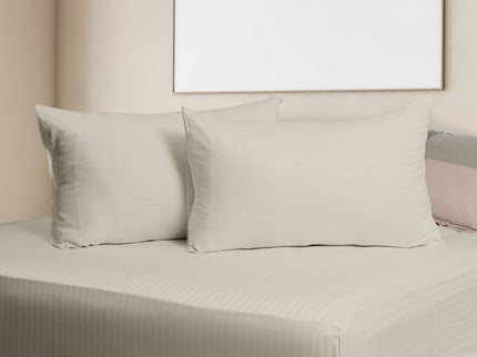 KENSINGTON 1200TC COTTON SHEET SET IN STRIPE-QUEEN -  SAND-1902483610955550723