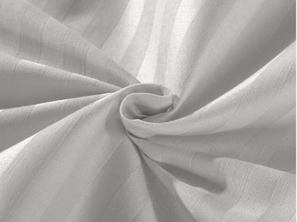 KENSINGTON 1200TC COTTON SHEET SET IN STRIPE- DOUBLE - SILVER (GREY)-1902483611362398215