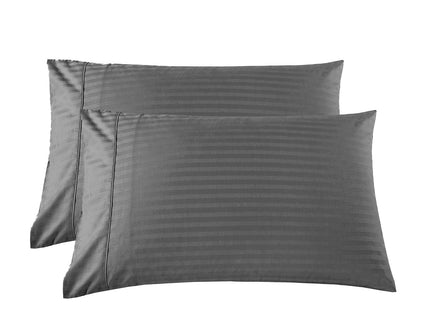 KENSINGTON 1200TC COTTON SHEET SET IN STRIPE-KING - CHARCOAL-1892086622569238533