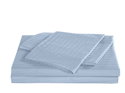 KENSINGTON 1200TC COTTON SHEET SET IN STRIPE-KING - CHAMBRAY (BLUE)-1889884834466238468