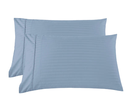 KENSINGTON 1200TC COTTON SHEET SET IN STRIPE-KING - CHAMBRAY (BLUE)-1889884834466238469