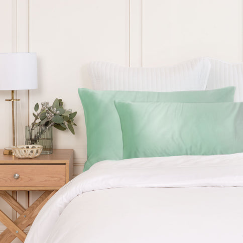 MULBERRY SILK PILLOW CASE TWIN PACK - SIZE: 51X76CM - MINT-1889884798156148737