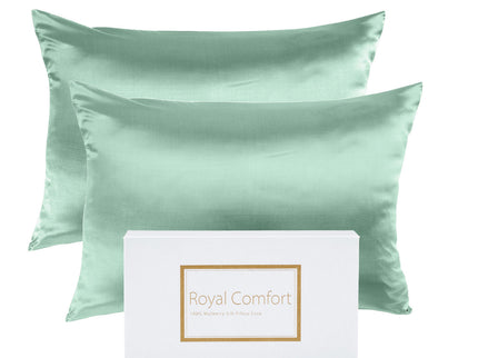 MULBERRY SILK PILLOW CASE TWIN PACK - SIZE: 51X76CM - MINT-1889884798156148739