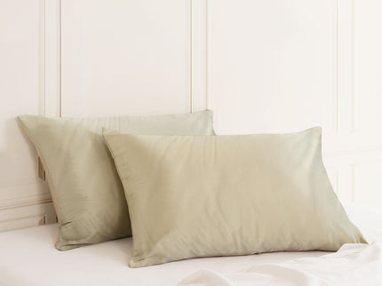 MULBERRY SILK PILLOW CASE TWIN PACK - SIZE: 51X76CM - CHAMPAGNE-1899951211034054660