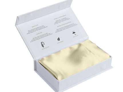 MULBERRY SILK PILLOW CASE TWIN PACK - SIZE: 51X76CM - CHAMPAGNE-1899951211034054661