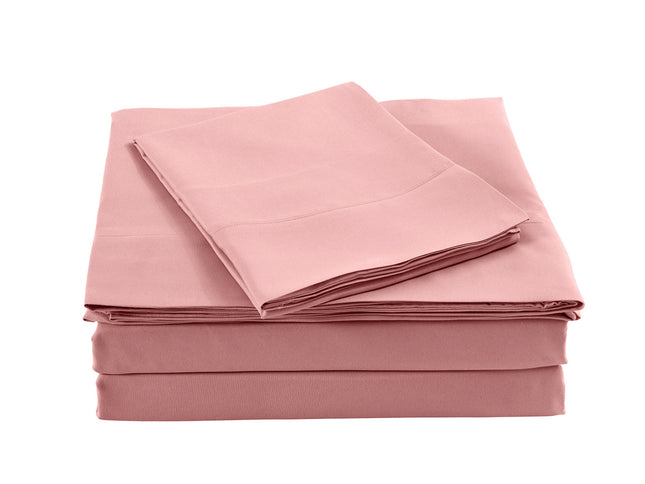Royal Comfort Bamboo Blended Sheet Set Blush - Queen-1951134851948220418