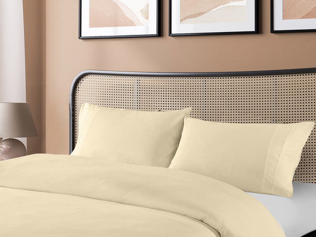 Royal Comfort Blended Bamboo Quilt Cover Sets -Dark Ivory-Double-1951134818922270721