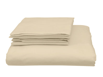 Royal Comfort Blended Bamboo Quilt Cover Sets -Dark Ivory-Double-1889884803554217986