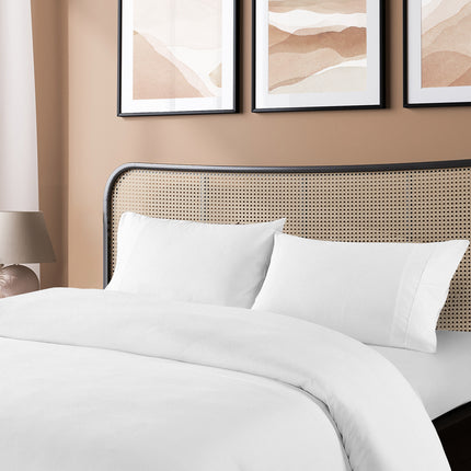 Royal Comfort Blended Bamboo Quilt Cover Sets -White-Queen-1951134819299758081