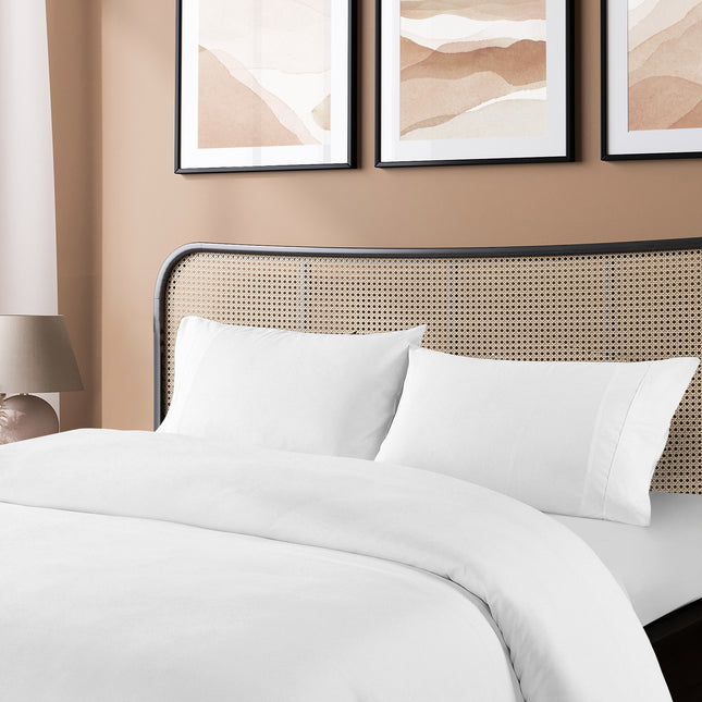 Royal Comfort Blended Bamboo Quilt Cover Sets -White-Queen-1951134819299758081