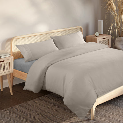 Royal Comfort Blended Bamboo Quilt Cover Sets -Warm Grey-Queen-1951134819664662528