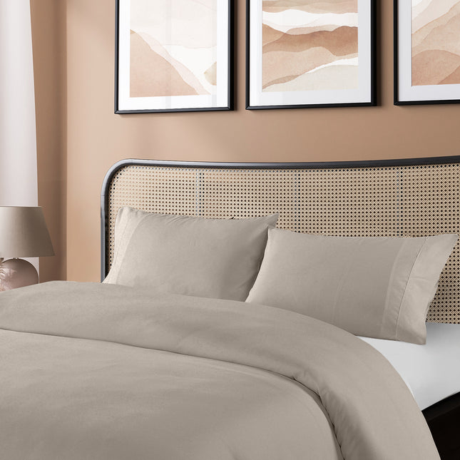 Royal Comfort Blended Bamboo Quilt Cover Sets -Warm Grey-Queen-1951134819664662529