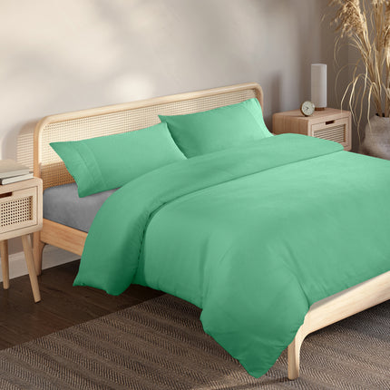 Royal Comfort Blended Bamboo Quilt Cover Sets -Green Mist-Queen-1951134820037955584