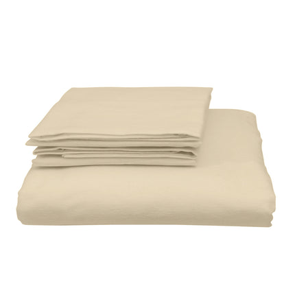 Royal Comfort Blended Bamboo Quilt Cover Set - King - Dark Ivory-1951134820411248642