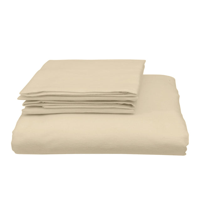 Royal Comfort Blended Bamboo Quilt Cover Set - King - Dark Ivory-1951134820411248642