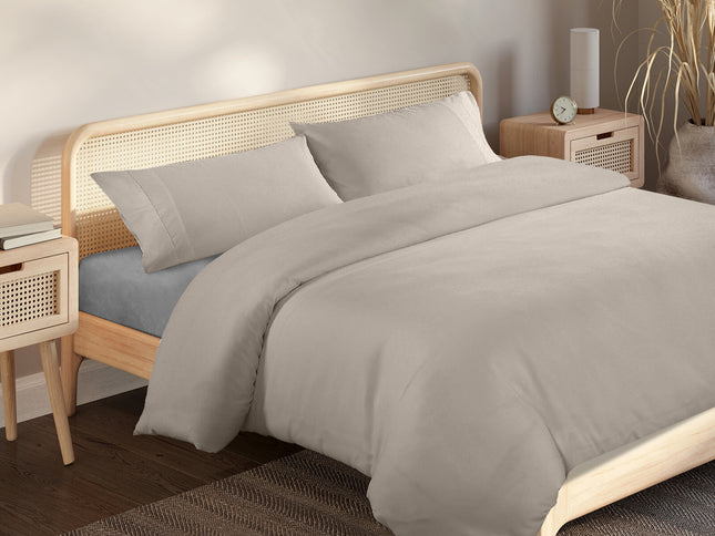 Royal Comfort Blended Bamboo Quilt Cover Sets -Warm Grey-King-1889884805064167424