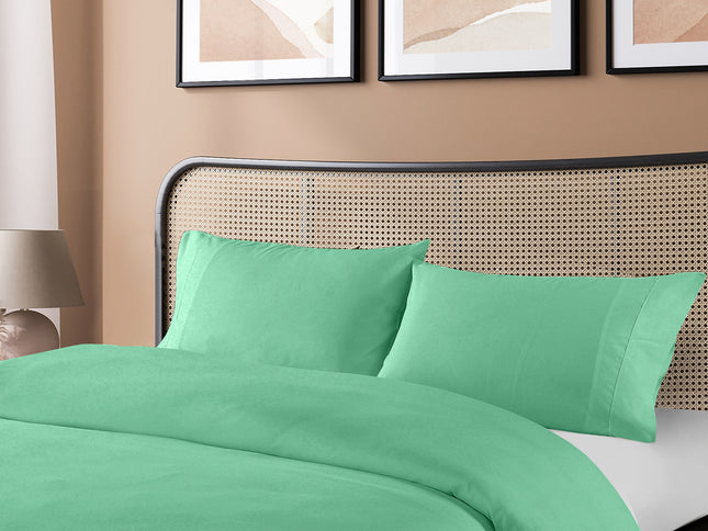 Royal Comfort Blended Bamboo Quilt Cover Set - King - Green Mist-1951134820956508161