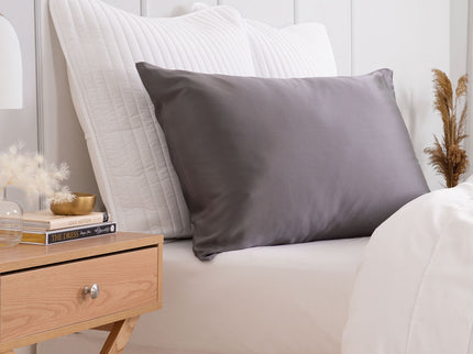 Pure Silk Pillow Case by Royal Comfort-Charcoal-1889884798789488641