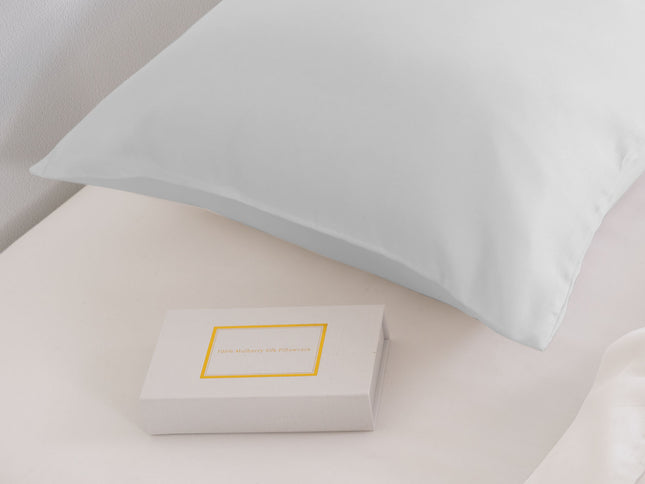 Pure Silk Pillow Case by Royal Comfort-Silver-1889884798940483586