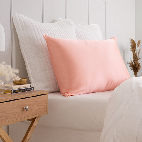 Pure Silk Pillow Case by Royal Comfort-Blush-1917365867205758977