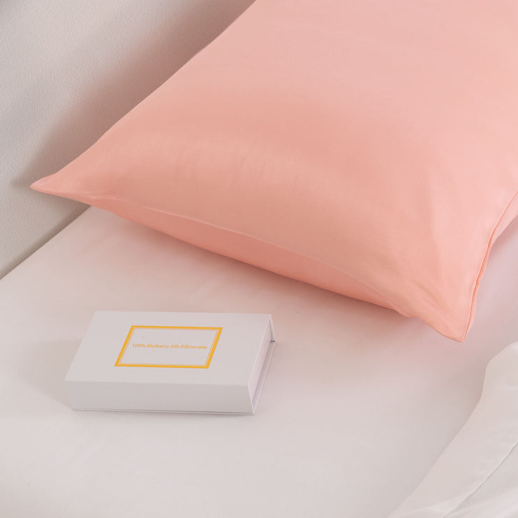Pure Silk Pillow Case by Royal Comfort-Blush-1951134814153347074