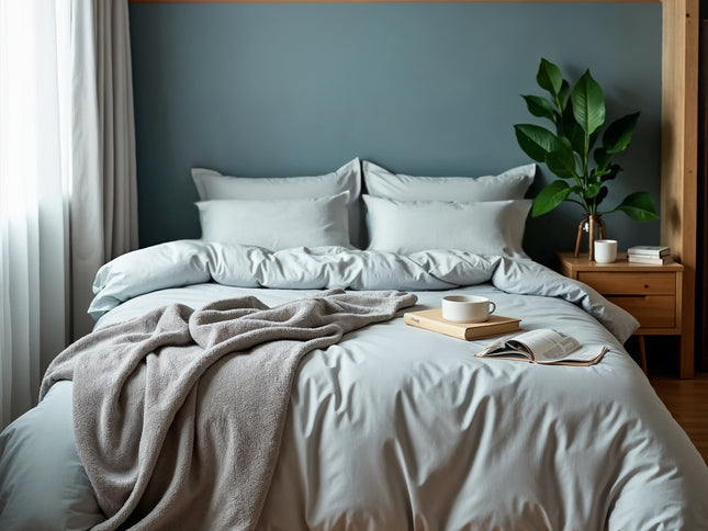 Royal Comfort 1000TC Cotton Blend Quilt Cover Sets Queen - Silver-1889884805844307968