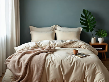 Royal Comfort 1000TC Cotton Blend Quilt Cover Sets Queen - Pebble-1889884805991108608