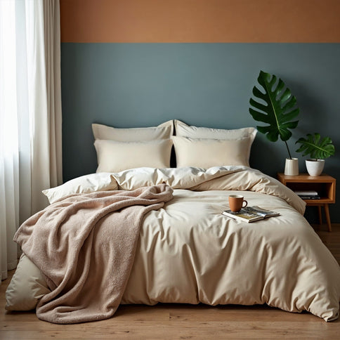 Royal Comfort 1000TC Cotton Blend Quilt Cover Sets Queen - Pebble-1889884805991108608