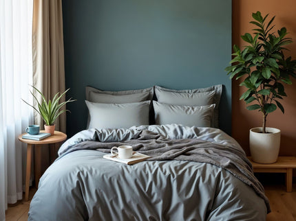 Royal Comfort 1000TC Cotton Blend Quilt Cover Sets King - Charcoal-1899951211843555328