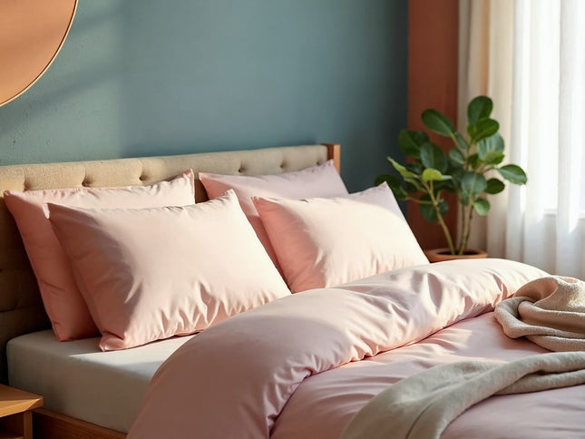 Royal Comfort 1000TC Cotton Blend Quilt Cover Sets King Blush-1902483606111129601