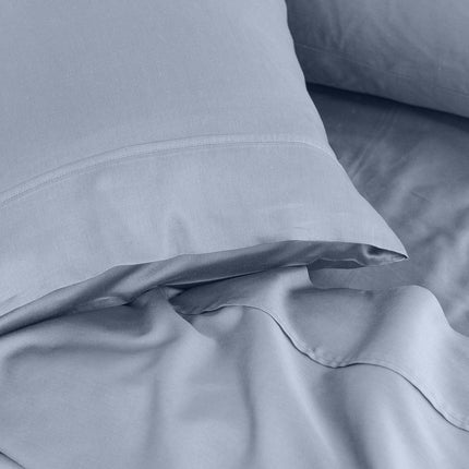 Royal Comfort  - Balmain 1000TC Bamboo Cotton Sheet Set - Queen - Blue Fog-1951134853193928708