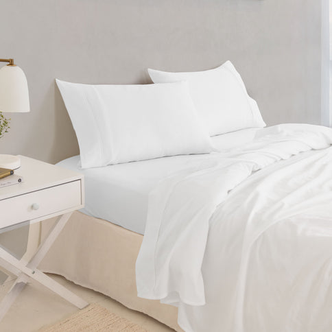 Royal Comfort - Balmain 1000TC Bamboo cotton Sheet Sets (King) - White-1917365873518186497