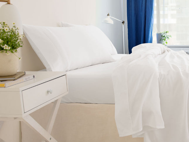 Royal Comfort - Balmain 1000TC Bamboo cotton Sheet Sets (King) - White-1951134853571416066