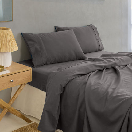 Royal Comfort - Balmain 1000TC Bamboo cotton Sheet Sets (King) - Pewter-1951134853755965441