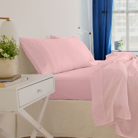 Royal Comfort - Balmain 1000TC Bamboo cotton Sheet Sets (King) - Blush-1917365873673375746