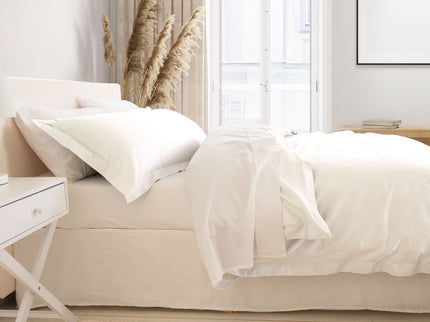 Royal Comfort - Balmain 1000TC Bamboo cotton Quilt Cover Sets (Queen) - White-1917365867931373570