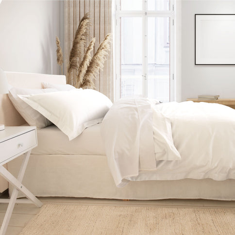 Royal Comfort - Balmain 1000TC Bamboo cotton Quilt Cover Sets (Queen) - White-1917365867931373570