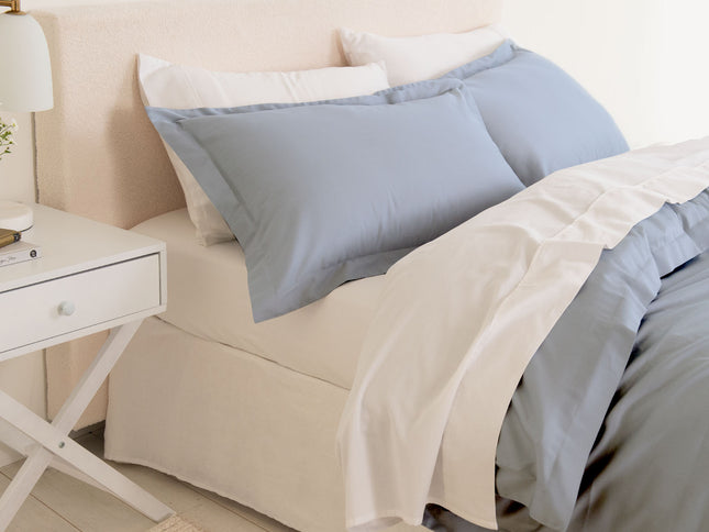 Royal Comfort - Balmain 1000TC Bamboo cotton Quilt Cover Sets (Queen) - Blue Fog-1951134823645057025