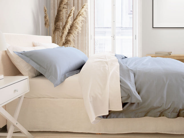 Royal Comfort - Balmain 1000TC Bamboo cotton Quilt Cover Sets (Queen) - Blue Fog-1951134823645057026