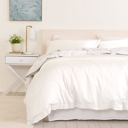 Royal Comfort - Balmain 1000TC Bamboo cotton Quilt Cover Sets (King) - White-1951134824026738688