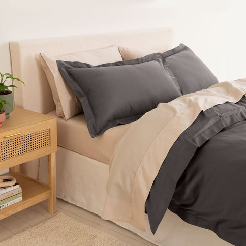 Royal Comfort - Balmain 1000TC Bamboo cotton Quilt Cover Sets (King) - Pewter-1889884807970820097