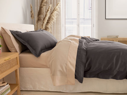 Royal Comfort - Balmain 1000TC Bamboo cotton Quilt Cover Sets (King) - Pewter-1889884807970820098