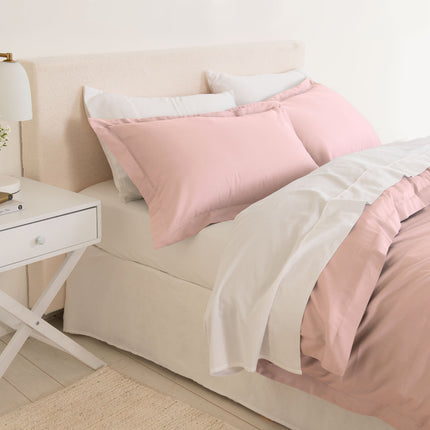 Royal Comfort - Balmain 1000TC Bamboo cotton Quilt Cover Sets (King) - Blush-1951134824811073537