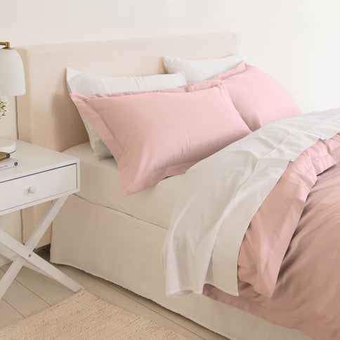 Royal Comfort - Balmain 1000TC Bamboo cotton Quilt Cover Sets (King) - Blush-1889884808415416321