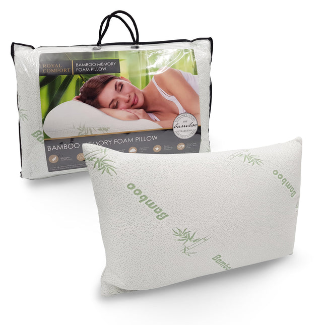 ROYAL COMFORT BAMBOO COVERED MEMORY FOAM PILLOW - SINGLE-1951134816787369985