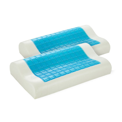 Royal Comfort - Gel Memory Foam Pillow Contour - Twin Pack-1951134816955142144
